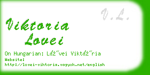 viktoria lovei business card